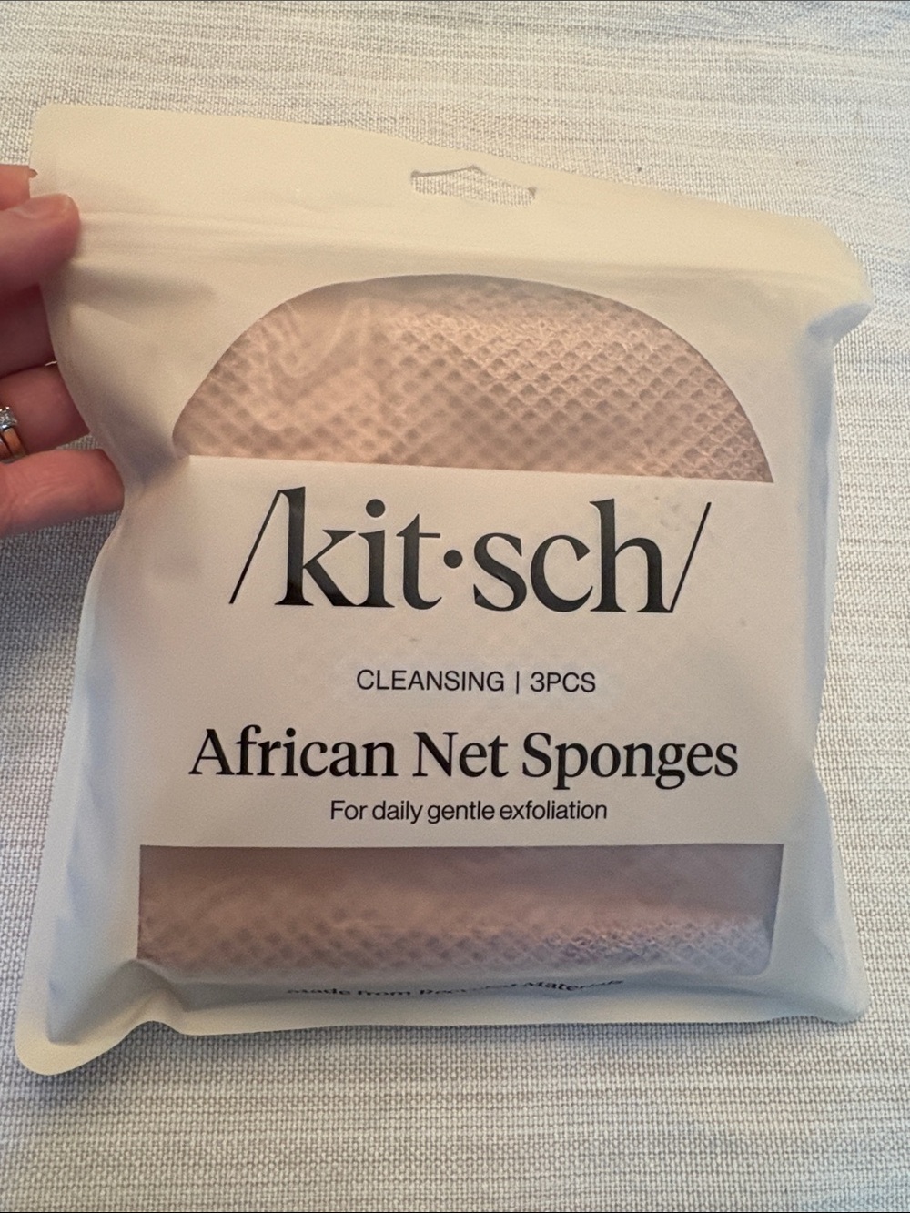 Kitsch Exfoliating Net Sponges - Pink and Brown